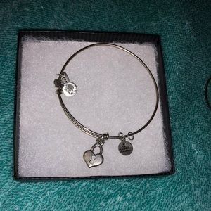 Heart and key Alex and Ani bracelet.